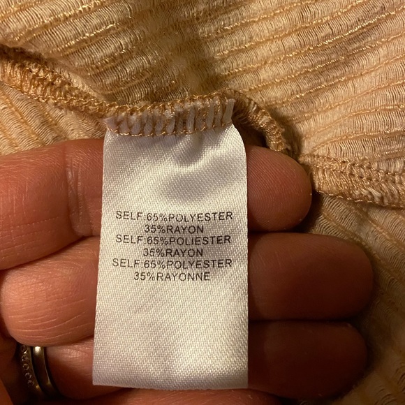 whiteroom + cactus - tan long sleeve mini dress large - Picture 7 of 8